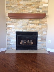 custom fireplace with mantle
