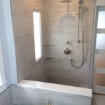 custom designed shower and tub