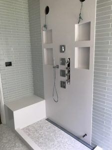 steam shower custom stone
